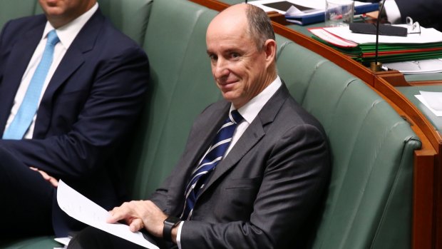 Stuart Robert during question time at Parliament House in Canberra.