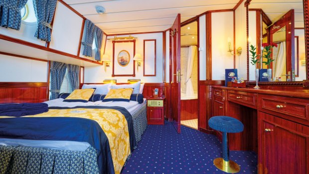 Cabins on board are compact.