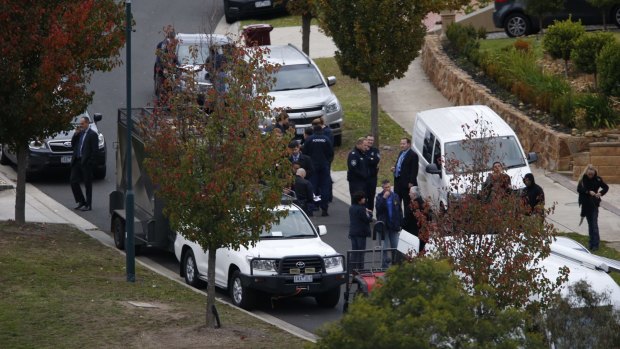 Police descended on Clare Boulevard on Friday afternoon.