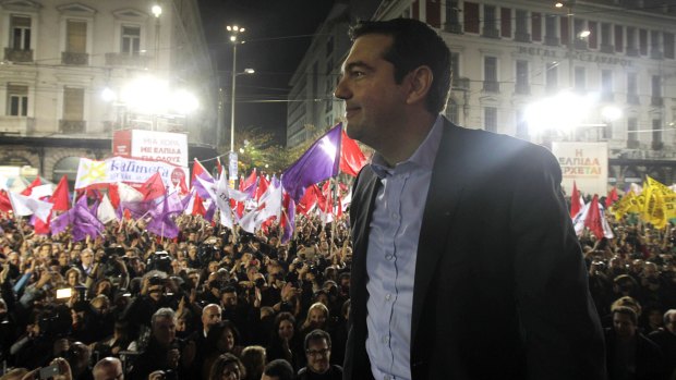 "Greece will now move ahead with hope, and reach out to Europe, and Europe is going to change": Syriza leader Alexis Tsipras.