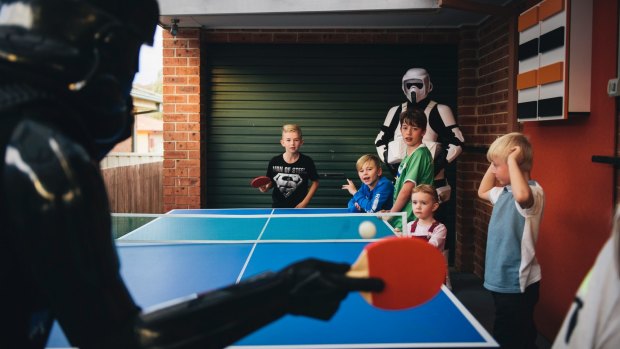 We have fun activities at our parties (like Star Wars ping pong) - you don't need to hang around to make sure your kid's having fun.