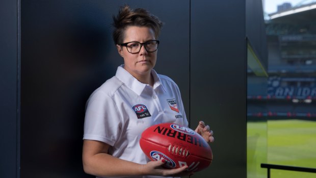 Bec Goddard has been nominated for the AFL's football woman of the year award.