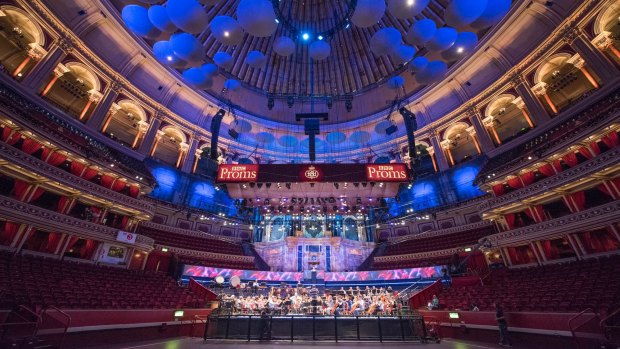 Melbourne Symphony Orchestra on stage at the Royal Albert Hall for the 2014 BBC proms.