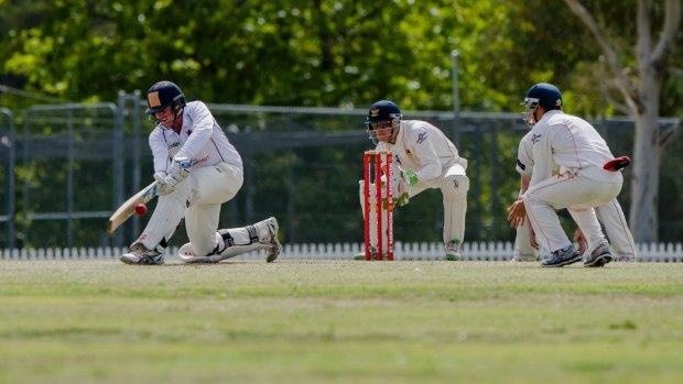 Wests-UC batsman Tom Engelbrecht made 70 on Saturday to keep his team in their Douglas Cup semi-final against Tuggeranong.