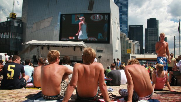 Fed Square bears the cost of screening events like the Australian Open.
