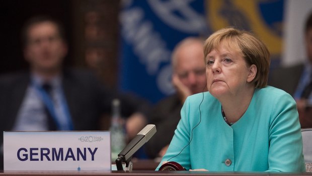 German Chancellor Angela Merkel, pictured at the G20, has stood by her refugee policy.
