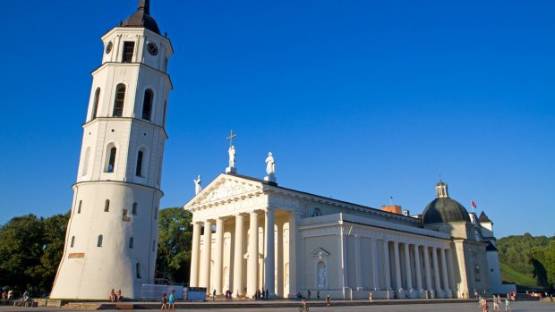 Vilnius Cathedral and belltower.