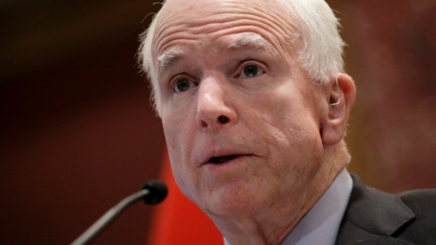 Senator John McCain has been an outspoken critic of Trump's warmth towards Russian leader Vladimir Putin.