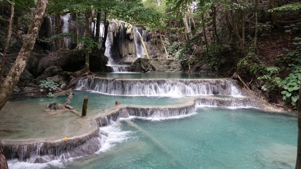 A waterfall near Labuan Haji village on Moyo Island.