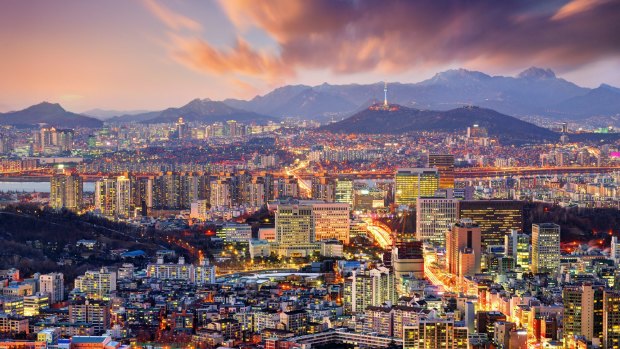 Downtown Seoul, South Korea - the world's seventh most expensive city.