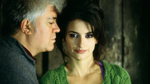 Pedro Almodovar and his muse, actor Penelope Cruz, in a scene from the film <i>Volver</i>.