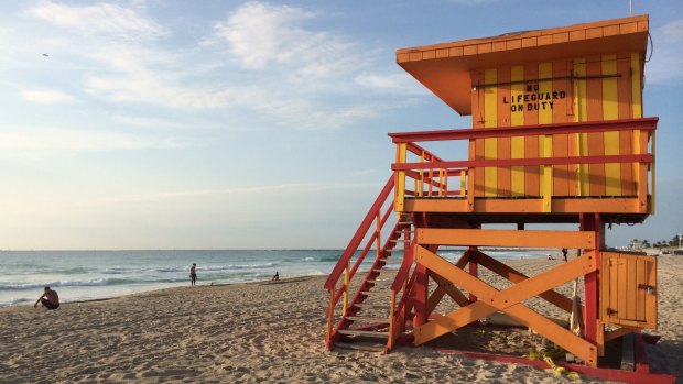 The lifeguard tower at South Beach.