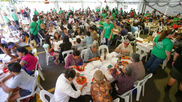 Almost 3000 people attended the traditional Christmas lunch at the Exodus Foundation in Ashfield.