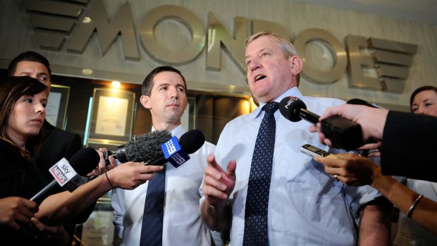 Industry Minister Ian Macfarlane makes the announcement alongside South Australian Liberal senator Simon Birmingham.
