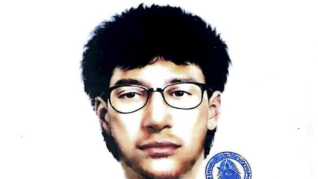 A sketch of the main suspect in the deadly Bangkok blast, released by the Royal Thai police on August 19.