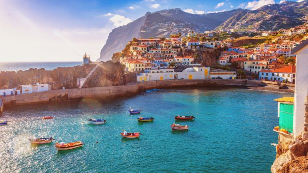 The beautiful fishing village of Camara de Lobos on the portugese Island of Madeira.