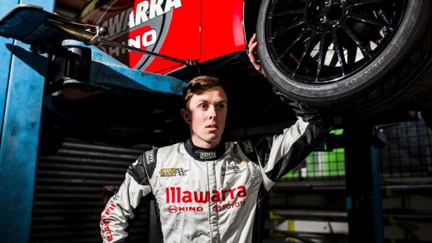 Race car driver Cameron Hill is off to Bathurst to compete. 