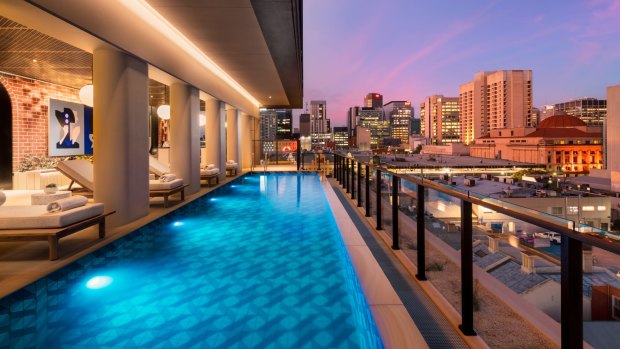 The pool at Hotel Indigo, Adelaide.