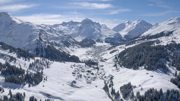 View over the valley and village of Lech.