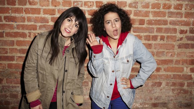 Abbi Jacobson, left, appears in The Characters. She is pictured with Ilana Glazer,with whom she co-starred in Broad City.