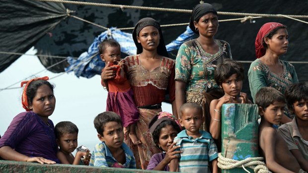 As many as 8000 Rohungyas and Bangladeshis are thought to be stranded on boats without adequate food, water or sanitation. 