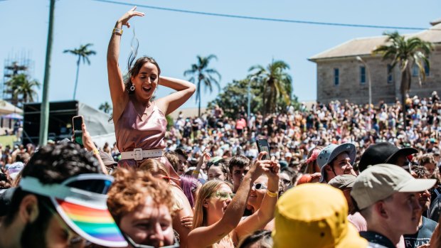 Revellers brave the heat at this year's Laneway Festival.