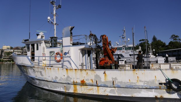 The Dalrymplye fishing vessel is raided at the Brooklyn Marina.