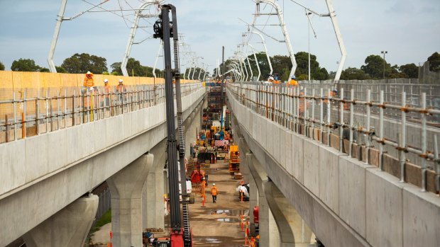 The sky rail at Noble Park is due to carry its first passengers on February 15.