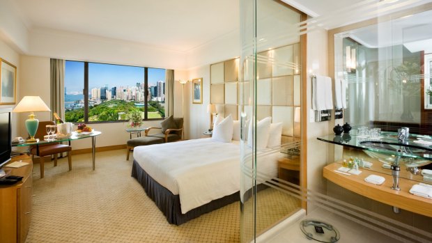 The Deluxe Park & Harbour view room at Park Lane Hotel.