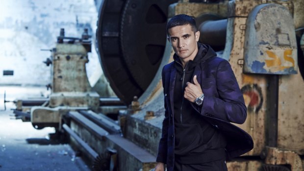 Tim Cahill models his CAHILL+ collection.