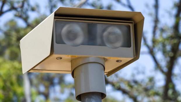 Prolific: The red light camera at the junction of Cemetery Road West and Royal Parade in Parkville.