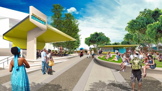 Artist impression of the soon-to-be-opened Beenleigh Town Square.