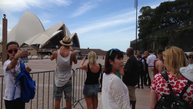 The Opera House was cordoned off on Thursday.