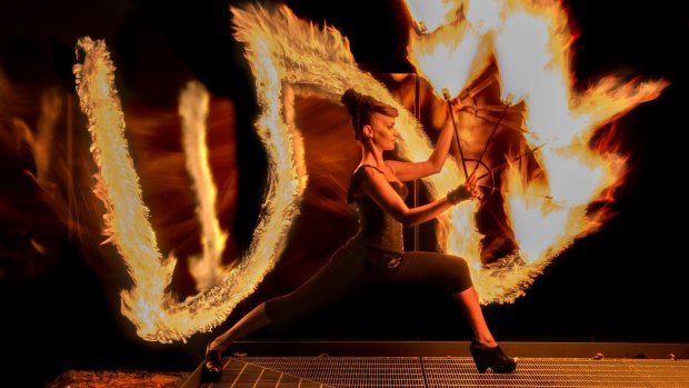 Fired up: Rachelle Hamina, who runs the Angels of Fire dance company.