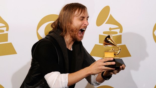 David Guetta after winning a Grammy Award in 2011.