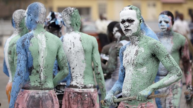 Supporters of Muhammadu Buhari show their colours in Abuja.