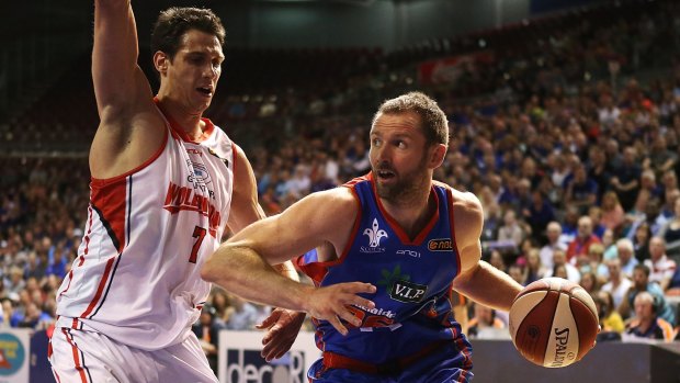 Veteran savvy: Anthony Petrie had eight points for the 36ers in the win over the Hawks.