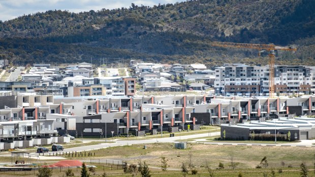 While development in outlying areas like Coombs (pictured) continues, more developers are targeting the inner north and south of Canberra.