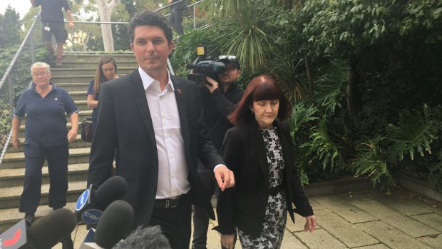 Scott Ludlam arrives at the surprise press conference in Perth on Friday to announce his resignation.