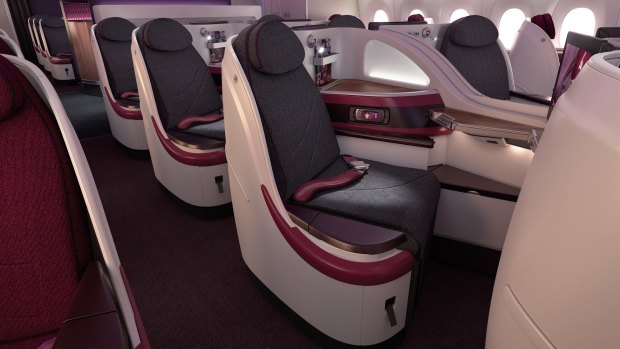 Qatar Airways business class on the Airbus A350.