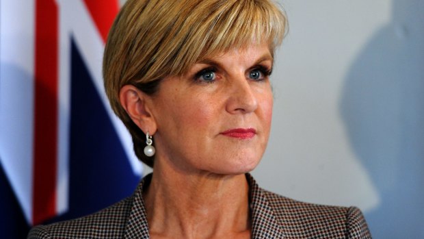 Julie Bishop said consular officials had visited two of the three Australian detained in China.