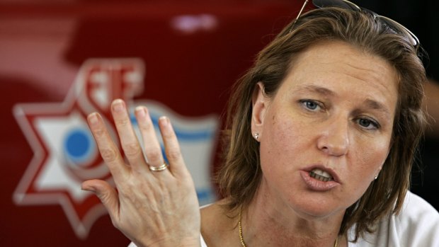 Sacked: Israeli Justice Minister Tzipi Livni warned that right-wing parties were charting a course that could destroy the country.