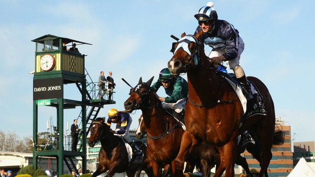 What's in a name: Shooting to Win takes the Caulfield Guineas in October.