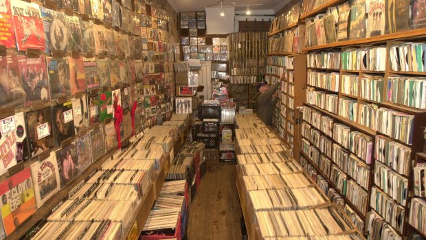 House of Oldies at 35 Carmine Street, New York has thousands of vintage record albums for sale. 
