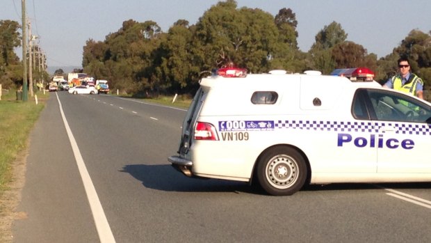Jandakot Road has been closed in both directions following the crash. 