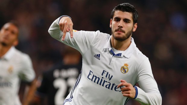 Heading to London: Chelsea have announced the signing of Alvaro Morata.