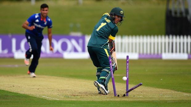Jordan Gauci scored 111 for Australia's under-19s against England at Chester-le-Street earlier this month.