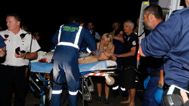 A 22-year-old surfer has suffered serious leg and hand injuries after a shark attack at Bombo Beach.