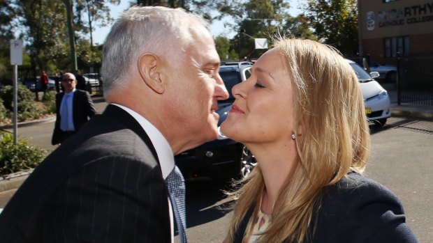 Prime Minister Malcolm Turnbull with Fiona Scott.