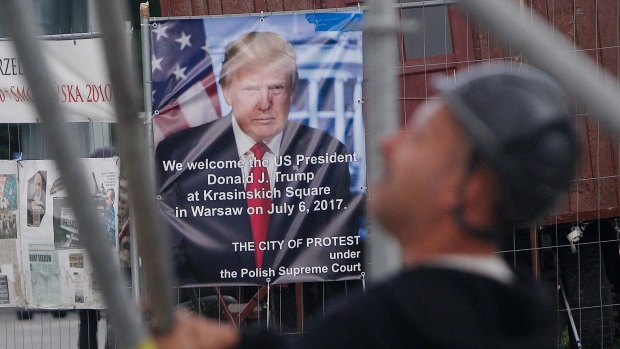 US President Donald Trump will speak in Krasinski Square in Warsaw, Poland, on Wednesday before the G20 summit in Germany.